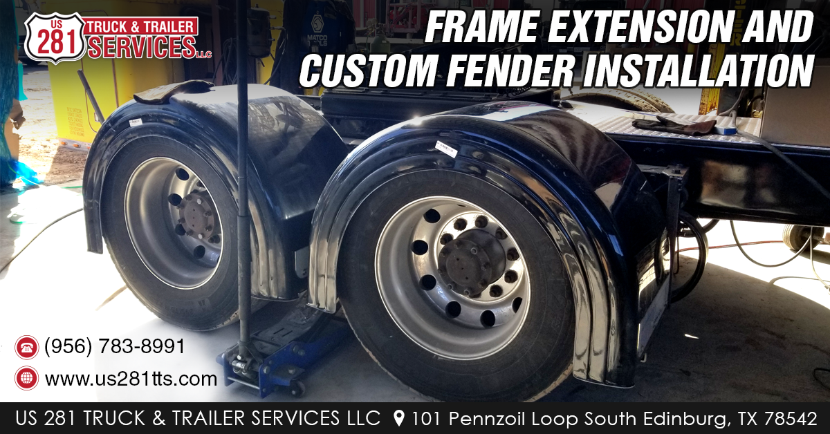 Best truck shop for frame extension and custom fender installation