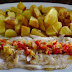 Recipe for fillet of fish baked with potatoes