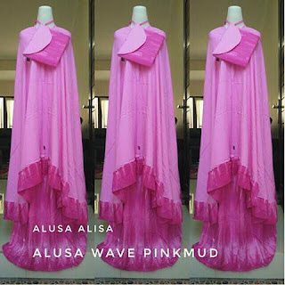 Mukena Bali Wave Pink Muda