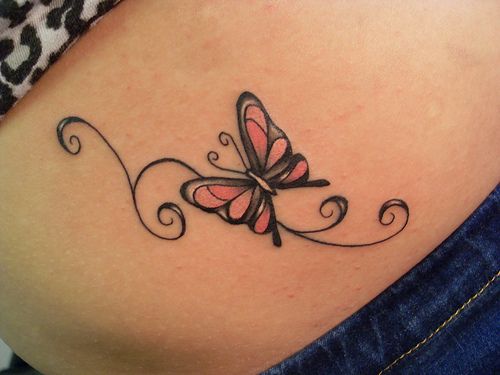 Fantástico Estômago Tatuagem De Borboleta