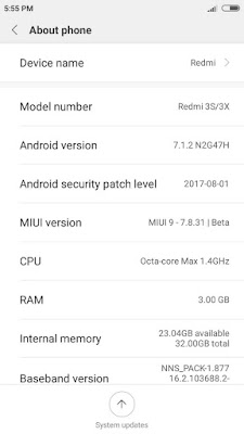 informasi rom miui 9 redmi 3s/3x/3s prime