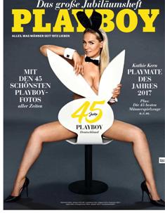 Playboy Deutschland (Germania) - Juli 2017 | ISSN 0939-8546 | TRUE PDF | Mensile | Uomini | Erotismo | Attualità | Moda
Playboy ist ein US-amerikanisches Männermagazin, das primär für erotische Fotografie bzw. Aktfotografie bekannt ist, aber sich auch in seinen Artikeln mit verschiedensten Lifestyle-Themen beschäftigt. Herausgeber der amerikanischen Ausgabe ist das Unternehmen Playboy Enterprises, das von Hugh Hefner gegründet und später von seiner Tochter Christie Hefner geleitet wurde. Es erscheint mittlerweile jeweils als Lizenzprodukt in der Landessprache und mit eigenen Themen in über 30 Ländern.
Playboy is one of the world's best known brands. In addition to the flagship magazine in the United States, special nation-specific versions of Playboy are published worldwide.