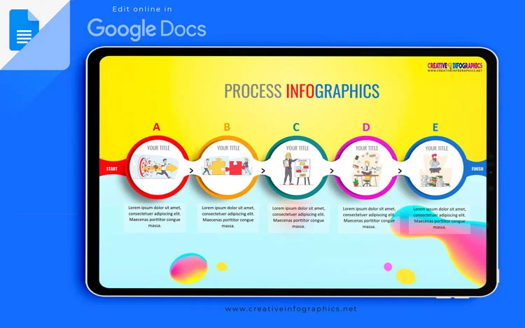 Process infographic template original design