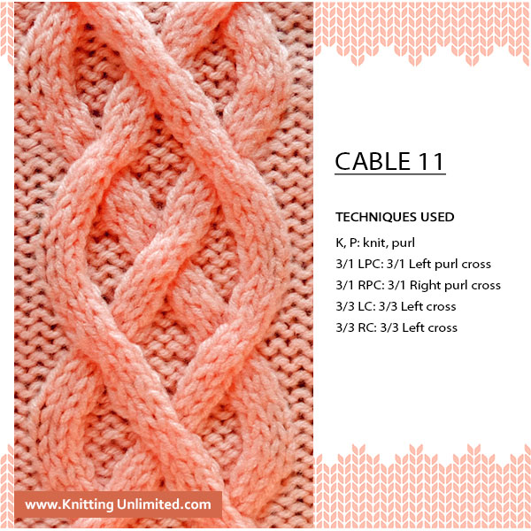 Cable 11, 26 Stitches