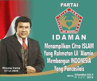 Rhoma Irama, Raja Dangdut, Satria Bergitar, Partai Idaman, partai baru, Pilpres 2019, 