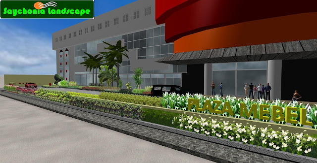 design taman gedung