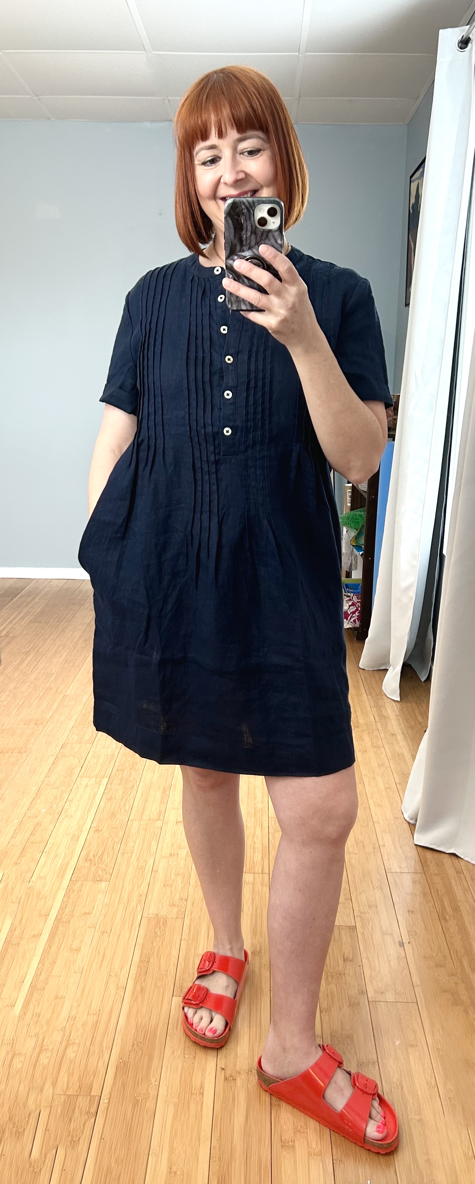 Looks Good from the Back: Quince Linen Review: Short Sleeve Shirt, Swing  Dress, and Linen Blazer.