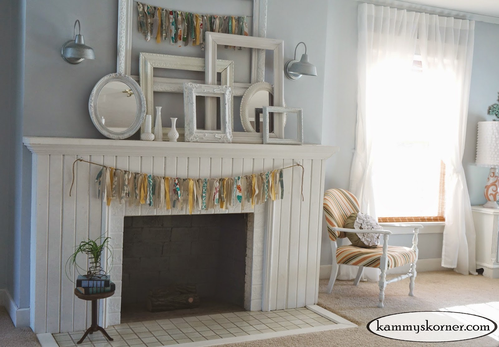 Kammy's Korner: Fireplace #3 All Shabby Chic {Master Bedroom}