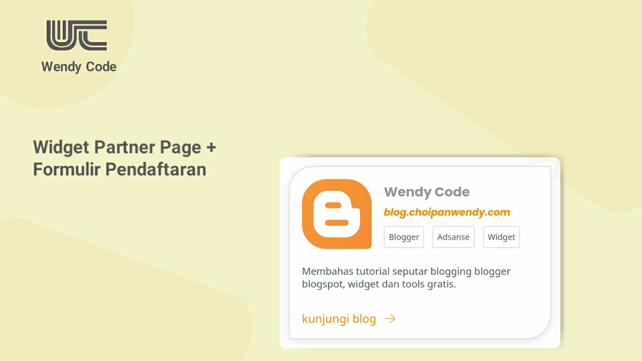 membuat halaman partner di blogger