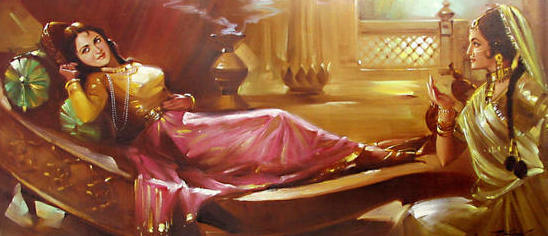 Rajasthani Girls Art Paintings 15