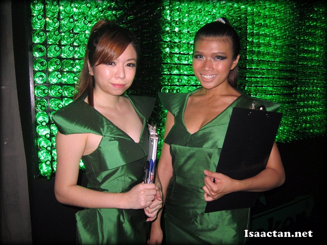 More Heineken ladies in green