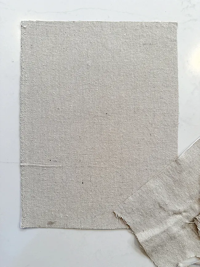 drop cloth fabric on sticky paper