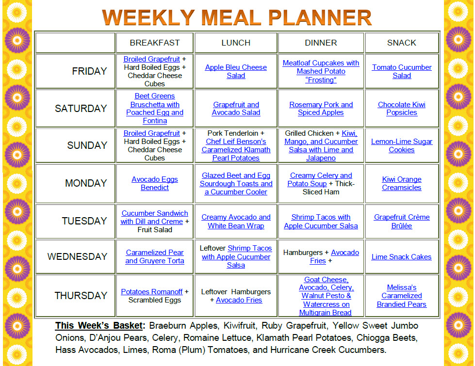 Weekly Diet Meal Plan – Plan For Success | nabilebouhniche