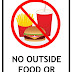 Printable "No Outside Food and Beverage" Sign