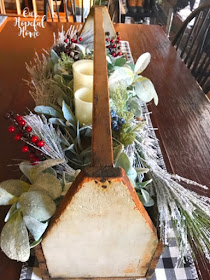 farmhouse table kitchen Christmas centerpiece 