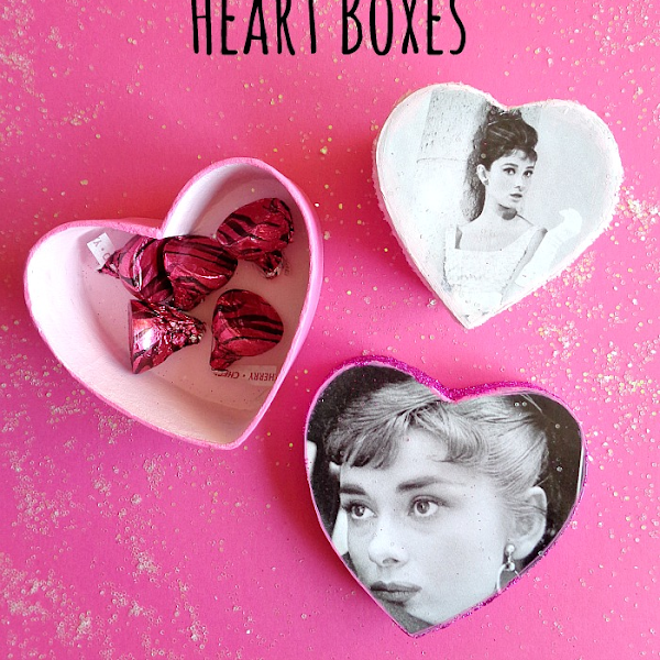 DIY: Calendar Paper Mache Heart Boxes