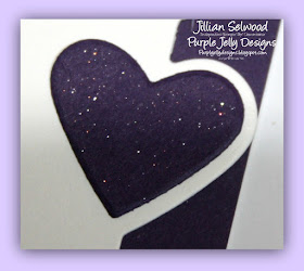 Wink of Stella, Elegant Eggplant cardstock heart