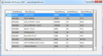 Cara Koneksi Database Access 2007 Dengan VB .Net 2012