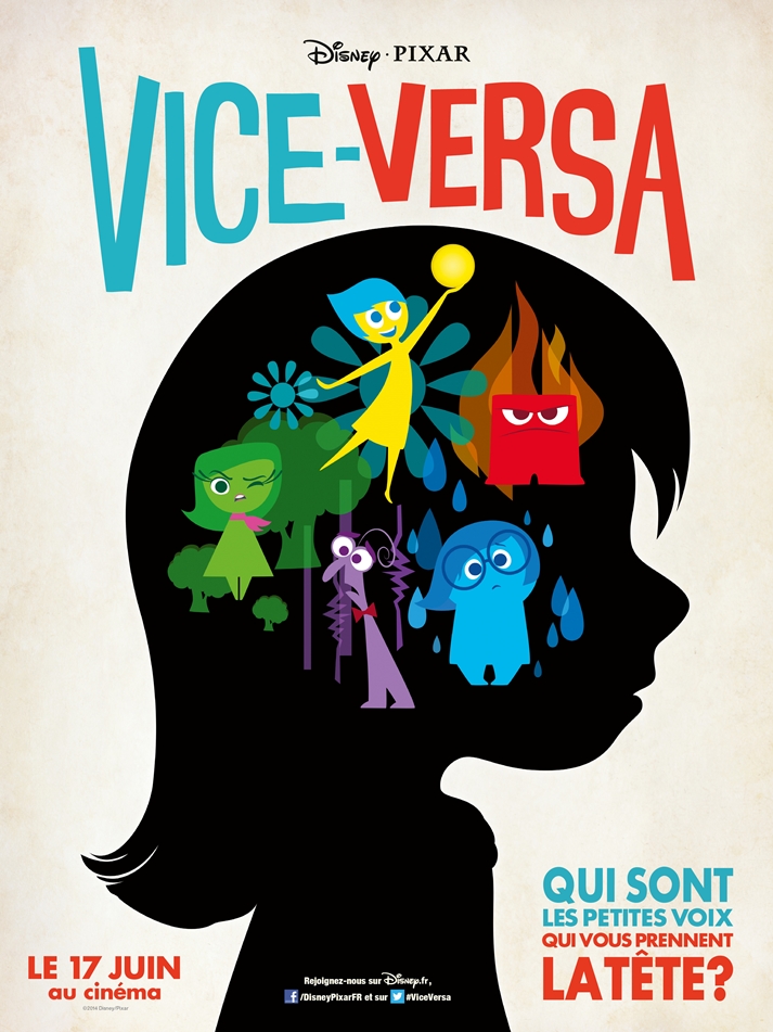 Póster francés de Del revés (Inside Out)