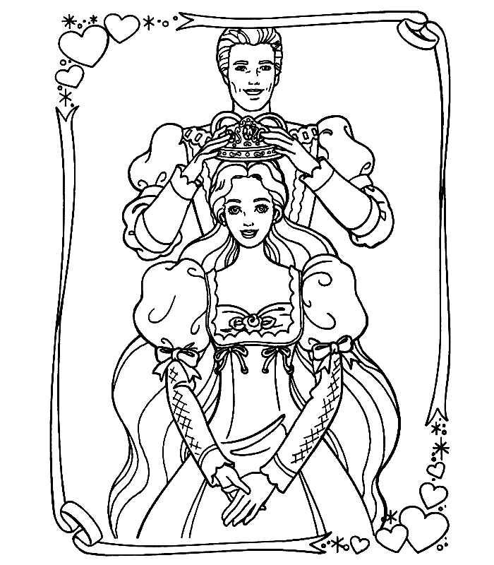 Download Cartoons Coloring Pages: Barbie and Ken Coloring Pages