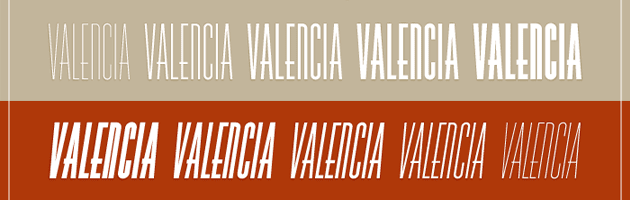 Valencia | イタリック（斜め）や太字などの種類も豊富な縦長フリーフォント。商用可。