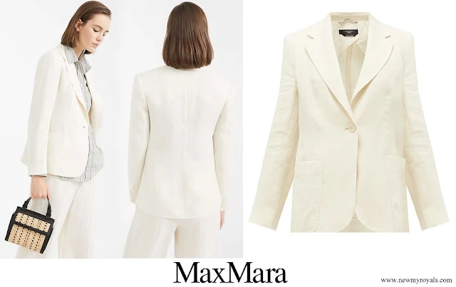 Crown Princess Mary wore Max Mara Ofidio Linen Blazer