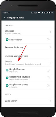 select google indic every bit your keyboard