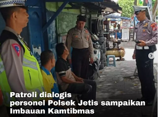 Patroli Dialogis Polsek Jetis Ciptakan Kamtibmas yang Aman dan Kondusif