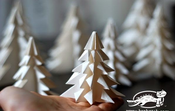 tutorial origami  pohon  natal