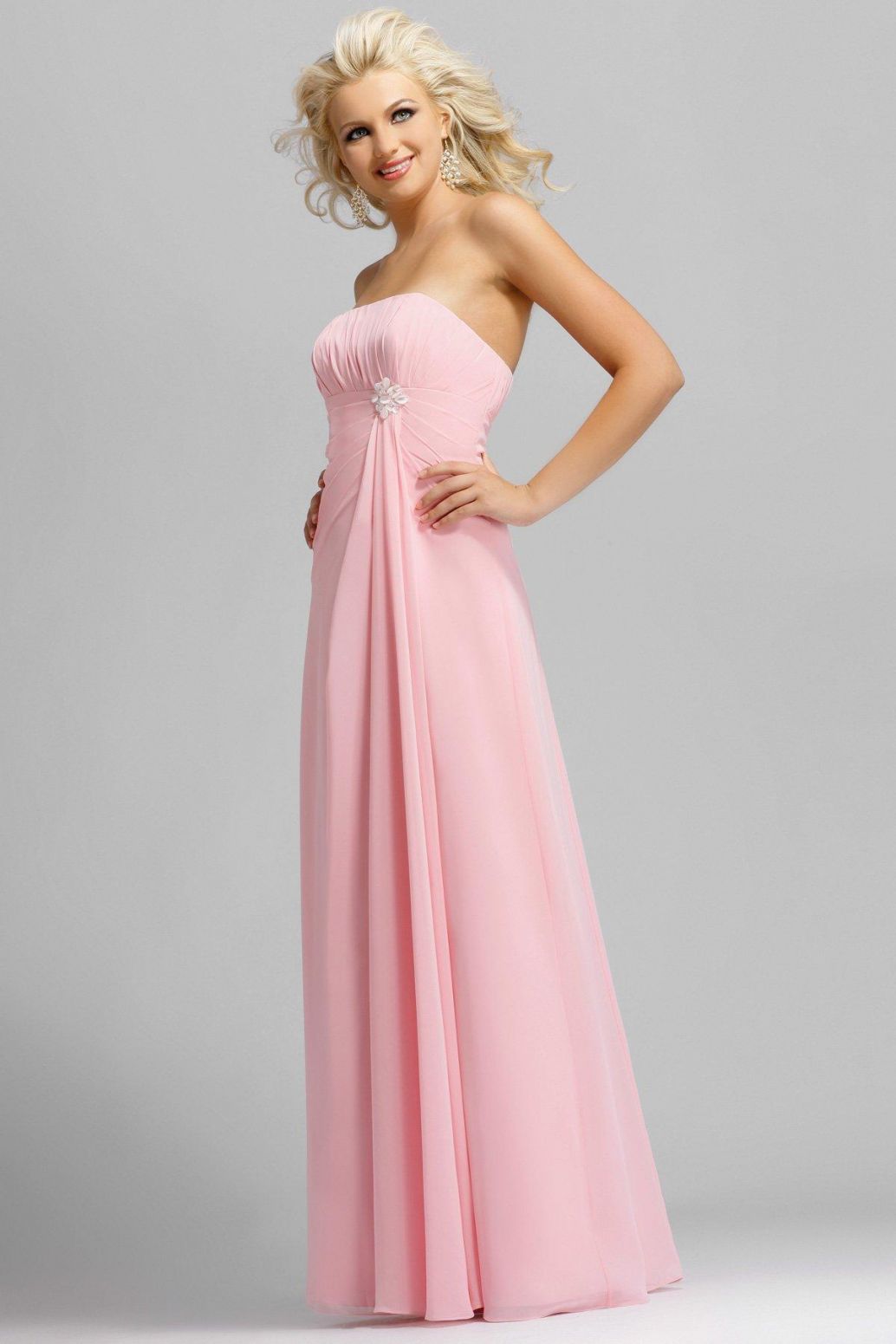 Pink bridesmaid dresses long