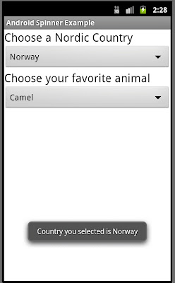 Android spinner from ArrayAdapter string array and from xml resource