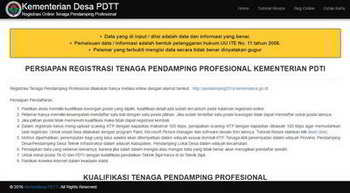 Pendaftaran Online Tenaga Pendamping Desa 2016