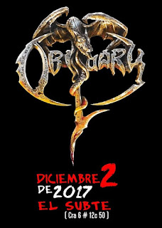 ¡OBITUARY REGRESA A BOGOTÁ!