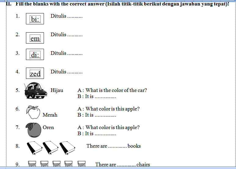 Contoh Soal Essay Bahasa Inggris Untuk Sd - Ndang Kerjo