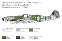 Italeri 1/48 Bf 109 K-4 (2805) Colour Guide & Paint Conversion Chart