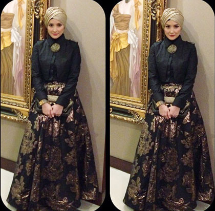 foto outfit hijab ke pesta