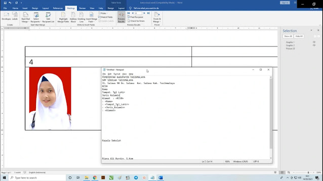 Cara Mudah Membuat Kartu Siswa Micorosoft Word Menggunakan Mailing Merge