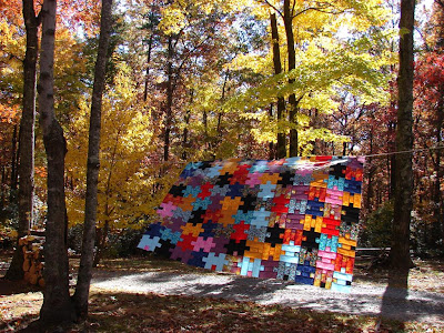 airing out the quilt