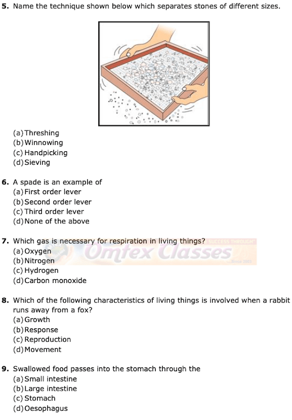 Class 6 Science Board Question Papers Board Question Paper