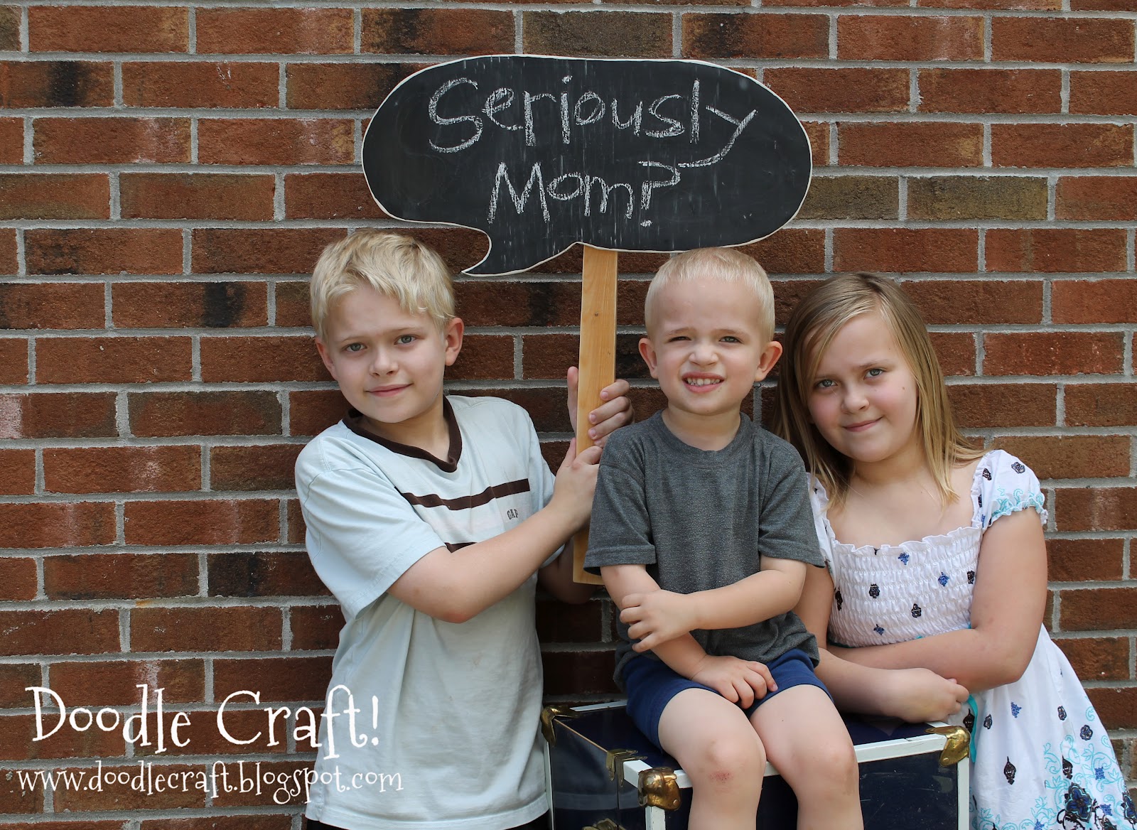 Upcycled Wood Thought-Bubble Chalkboard Photo-Prop Sign!