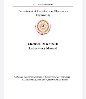 Electrical Machine - 2 Laboratory Manual - Electrical and Electronics Engineering