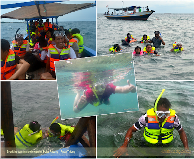 snorkling dan foto underwater di pulau tidung