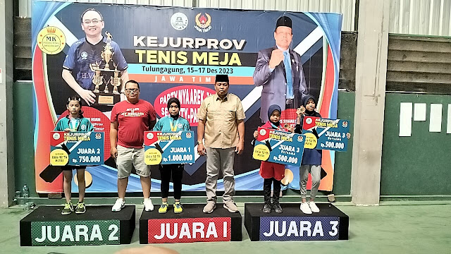 Kejurprov Tenis Meja se-Jawa Timur, PTMSI Pamekasan Raih hasil Gemilang