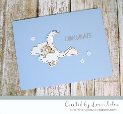 Baby Congrats card-designed by Lori Tecler/Inking Aloud-stamps and dies from WPlus9