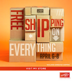 Free Shipping April 6-8 at www.midnightcrafter.stampinup.net