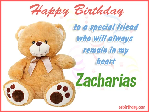 Zacharias Happy birthday friend
