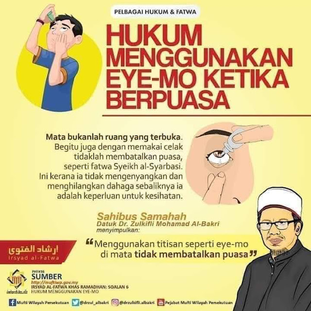 hukum menggunakan ubat titis mata ketika berpuasa