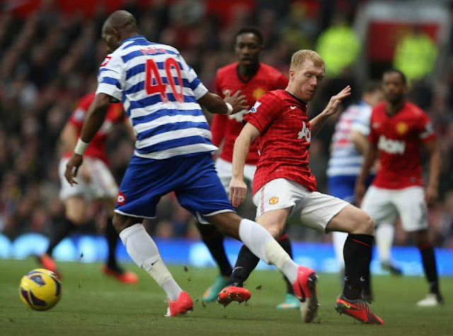 paul scholes Premier league match galery, manchester united vs qpr (3-1)