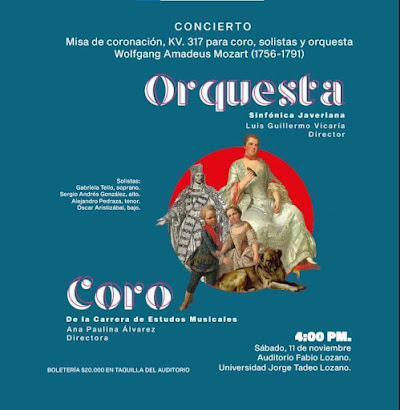 ORQUESTA SINFÓNICA JAVERIANA Y CORO DE LA CARRERA DE ESTUDIOS MUSICALES   | AUDITORIO FABIO LOZANO