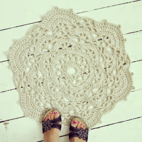 ByHaafner, crochet, doily, rug